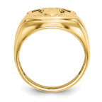 10 Karat Men's Diamond and Black Onyx Claddagh Ring - View 2