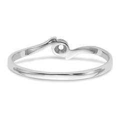 10k White Gold .03ct.Ring Mounting (No Stone Included)