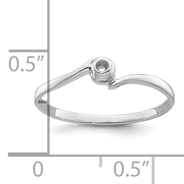 10k White Gold .03ct.Ring Mounting (No Stone Included)