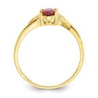 10 Karat Polished Genuine Garnet Birthstone Ring - View 2