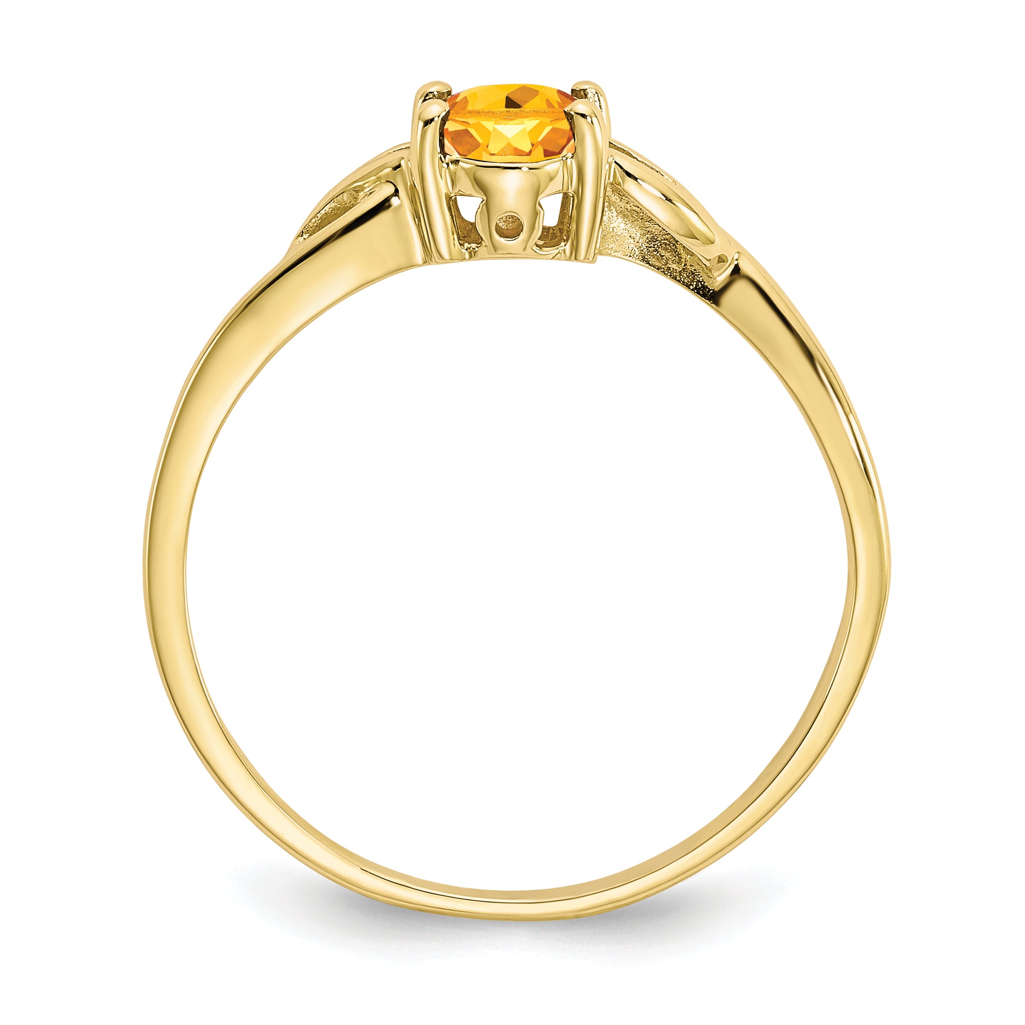 10k Polished Genuine Citrine Birthstone Ring Secondary image
