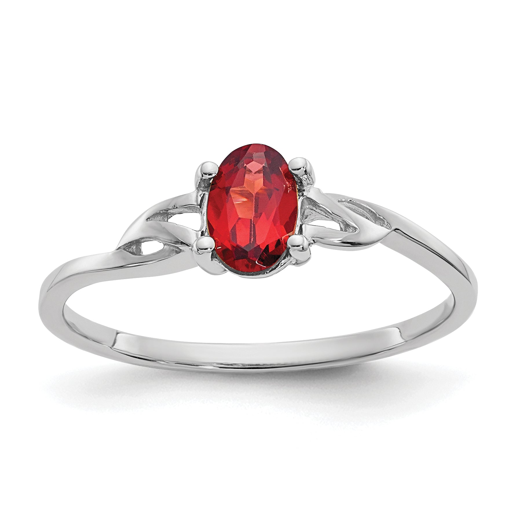 10k White Gold Birthstone Ring Mounting (No Stone Included)