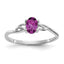 10k White Gold Polished Genuine Rhodolite Garnet Birthstone Ring