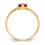 10 Karat Polished Genuine Garnet Birthstone Ring - View 2