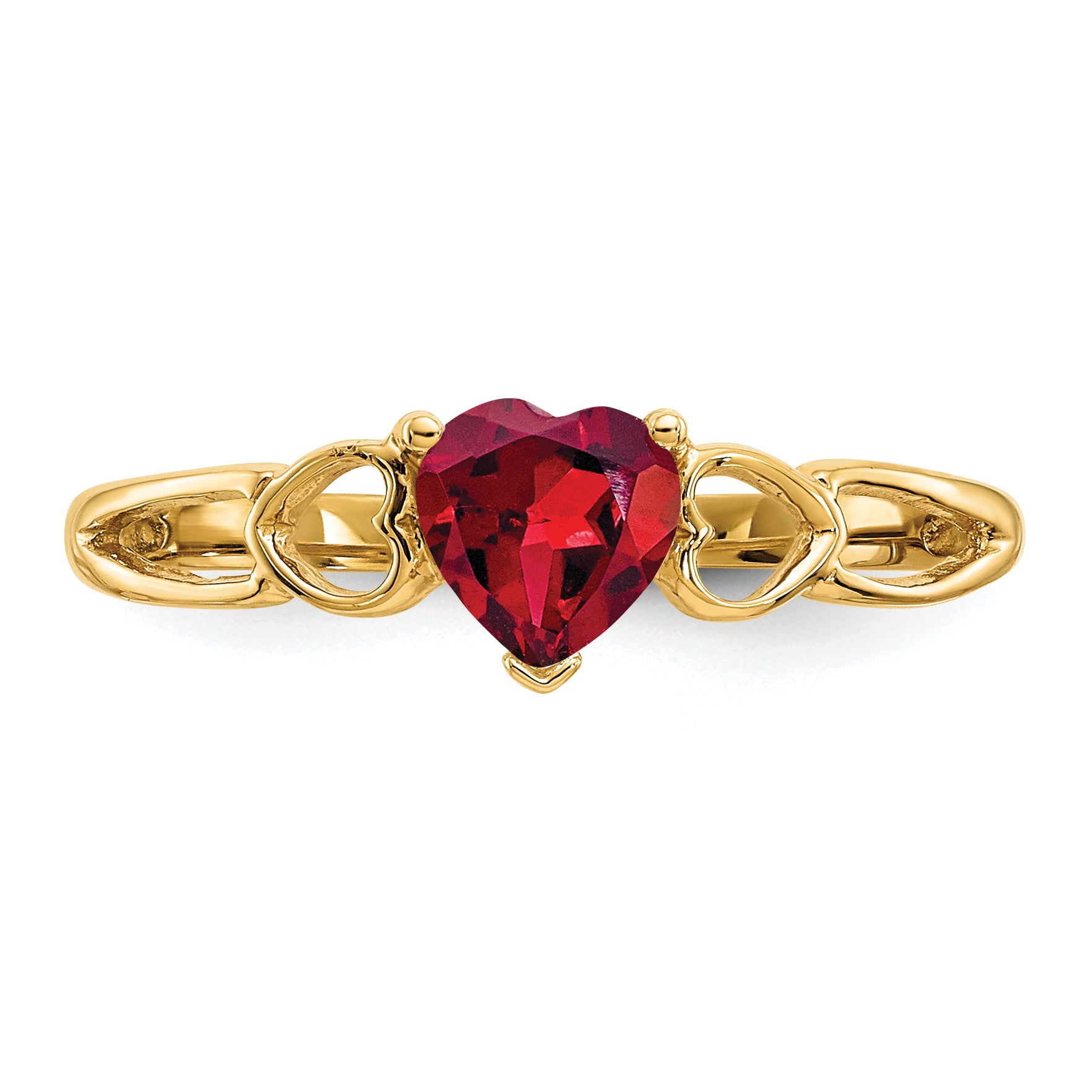 10 Karat Polished Genuine Garnet Birthstone Ring - View 4