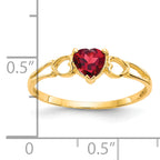 10 Karat Polished Genuine Garnet Birthstone Ring - View 5