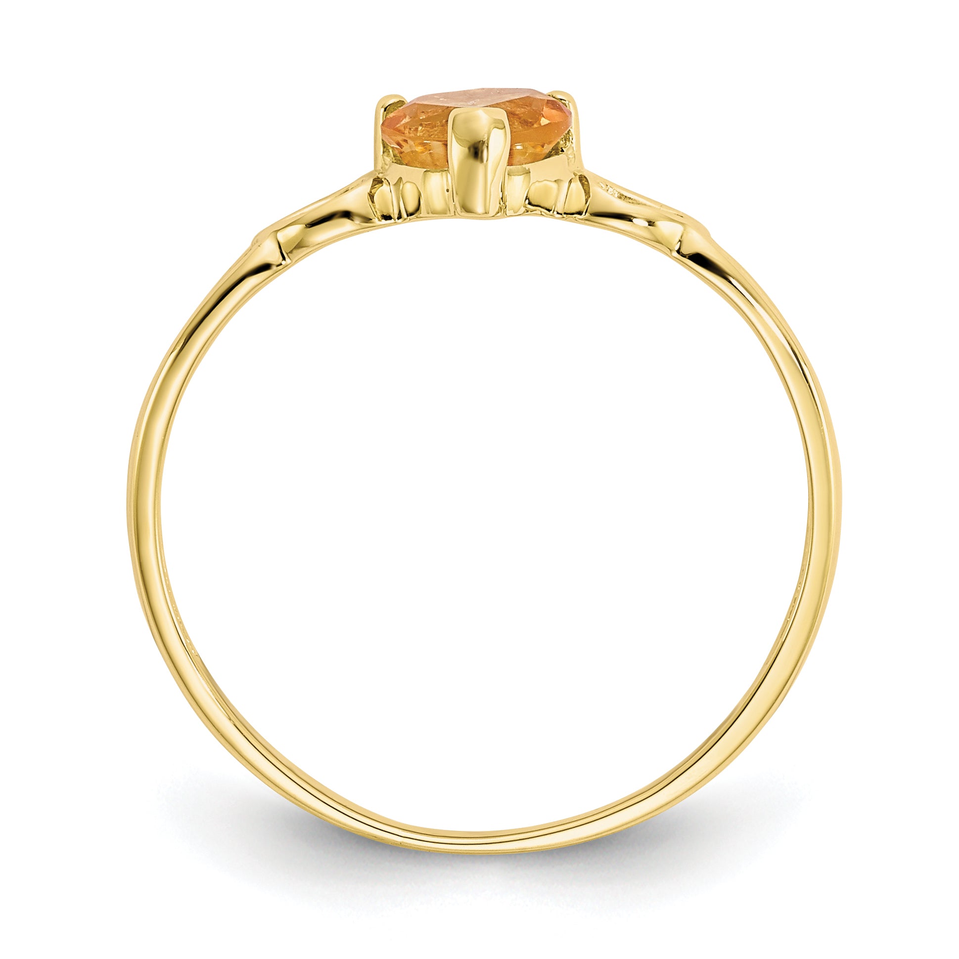 10k Polished Genuine Citrine Birthstone Ring Secondary image