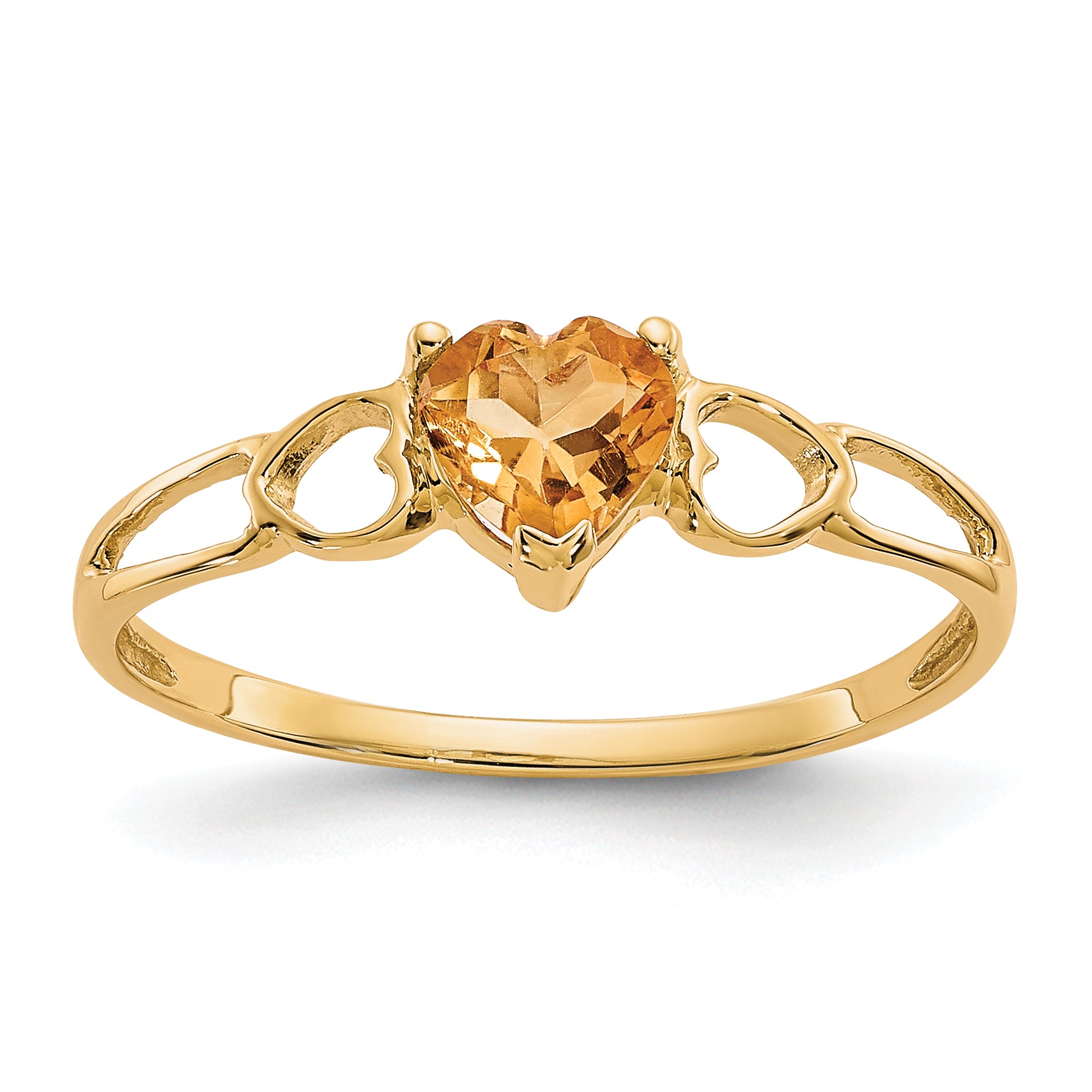 10k Polished Genuine Citrine Birthstone Ring Main image