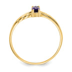 10k Polished Genuine Amethyst Birthstone Ring