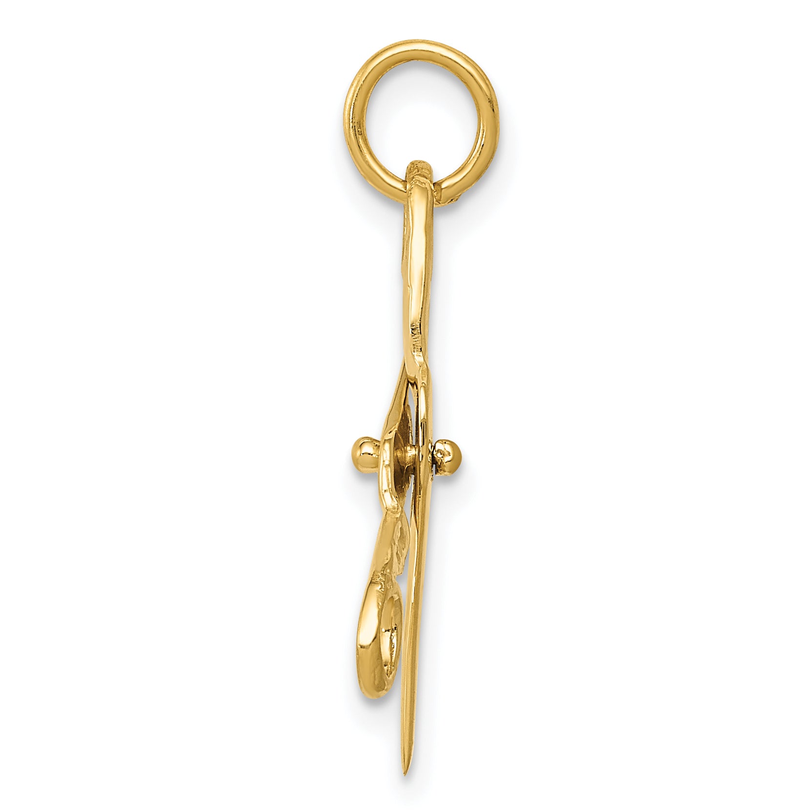 10k Moveable Scissors Charm Secondary image