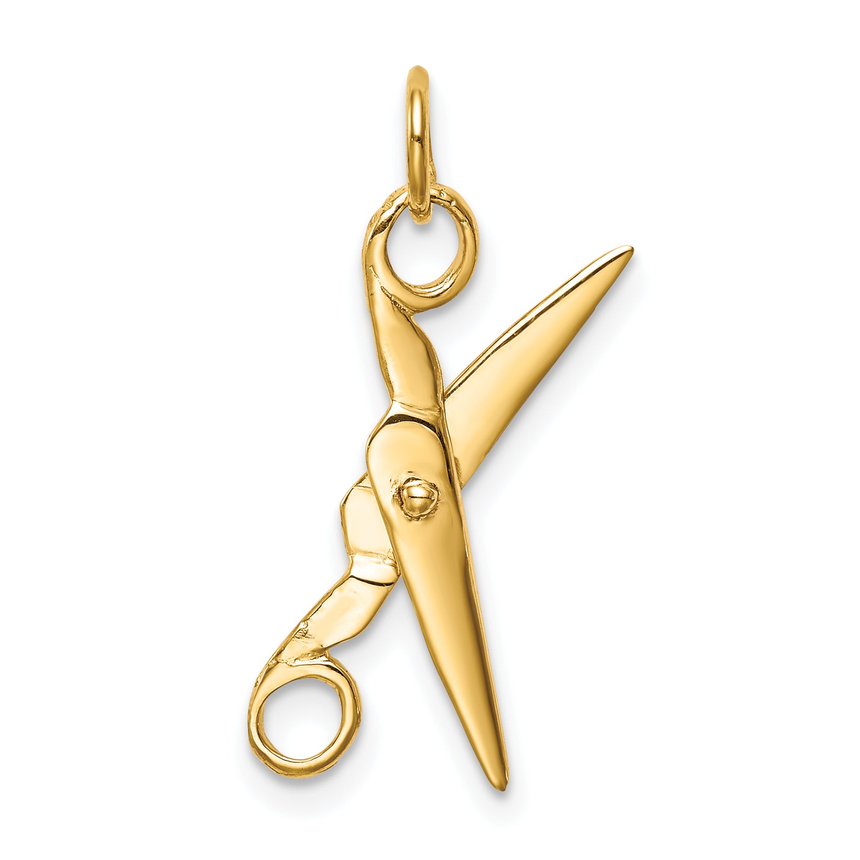 10k Moveable Scissors Charm