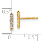 10k Diamond Bar Earrings
