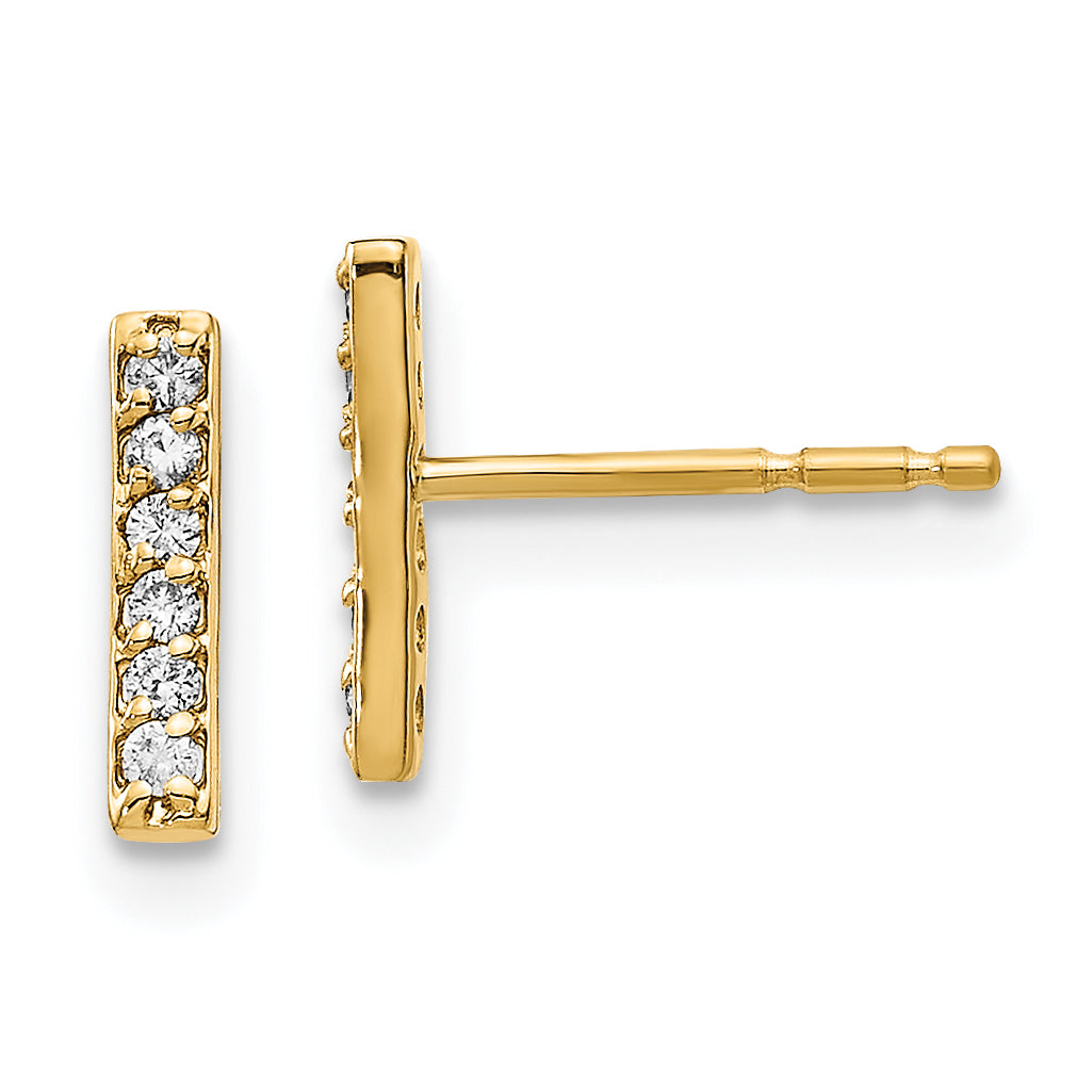 10k Diamond Bar Earrings Main image