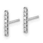 10 Karat White Gold Bar Earrings Mtg (nonRhodium) - View 2