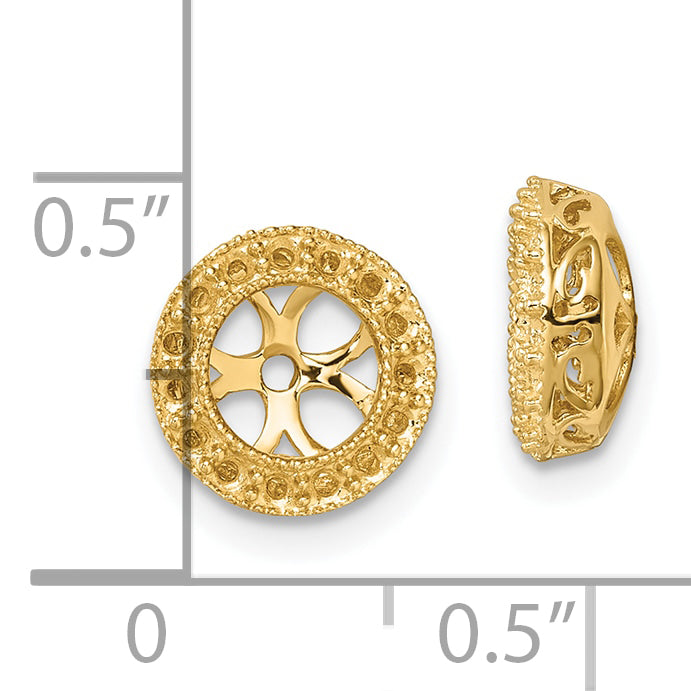 10k Diamond Earring Jacket Mountings