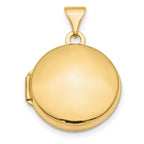10k Polished Domed 16mm Round Locket