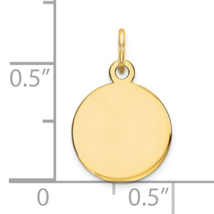 10K Round Disc Charm