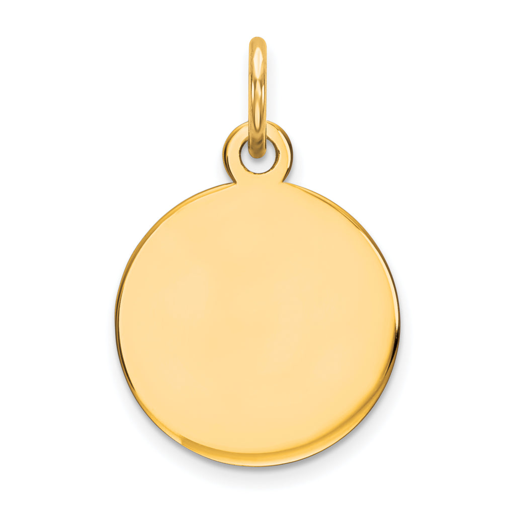 10K Round Disc Charm