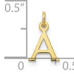 10KY Cutout Letter A Initial Charm