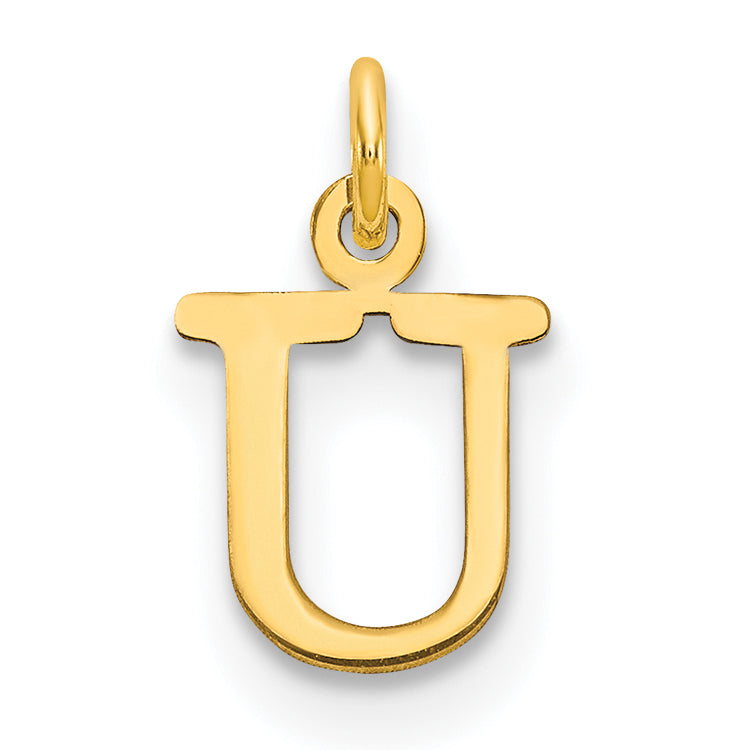 10ky Cutout Letter U Initial Charm