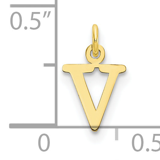 10ky Cutout Letter V Initial Charm Secondary image