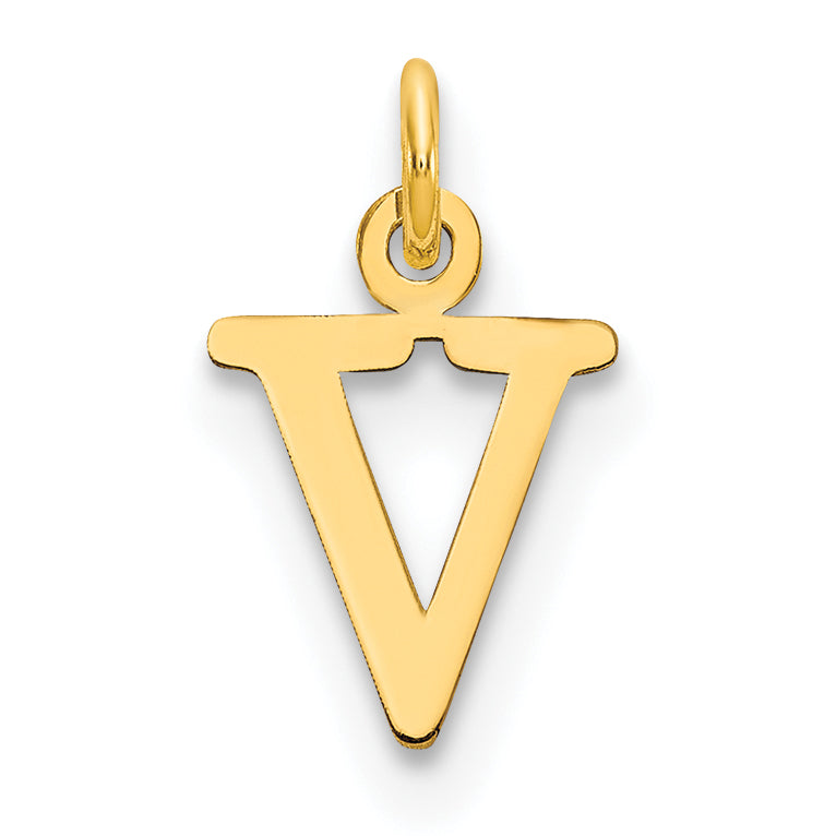 10ky Cutout Letter V Initial Charm