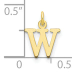 10ky Cutout Letter W Initial Charm
