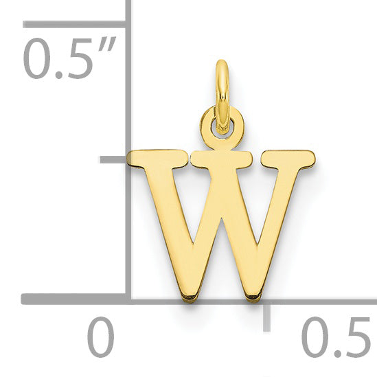 10ky Cutout Letter W Initial Charm