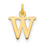 10ky Cutout Letter W Initial Charm