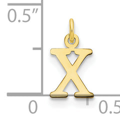 10ky Cutout Letter X Initial Charm