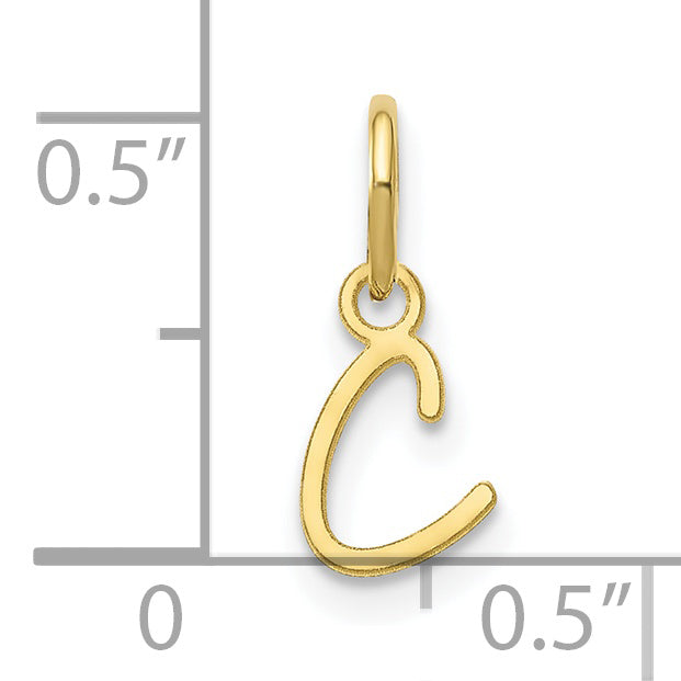 10KY Upper case Letter C Initial Charm