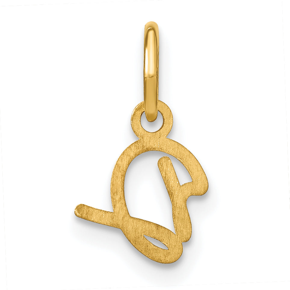 10KY Upper case Letter D Initial Charm