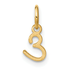 10KY Upper case Letter E Initial Charm