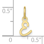10KY Upper case Letter E Initial Charm