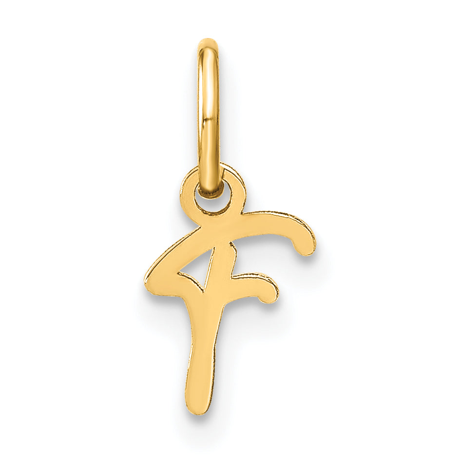 10KY Upper case Letter F Initial Charm Main image