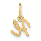 10KY Upper case Letter H Initial Charm