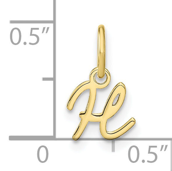 10KY Upper case Letter H Initial Charm