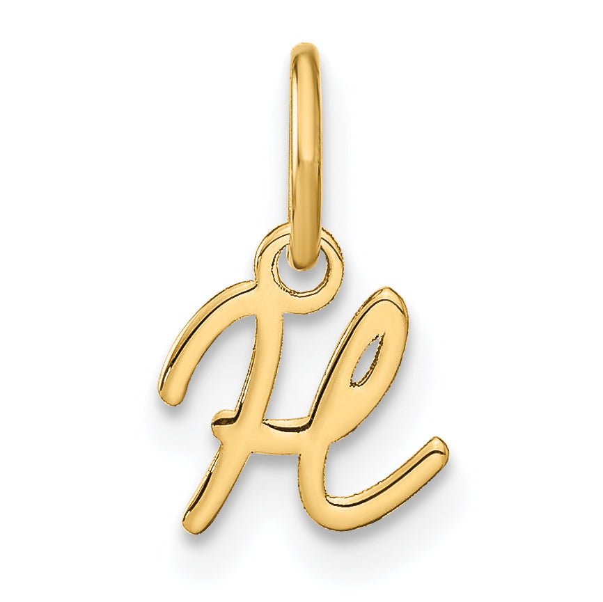 10KY Upper case Letter H Initial Charm Main image