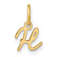 10KY Upper case Letter H Initial Charm
