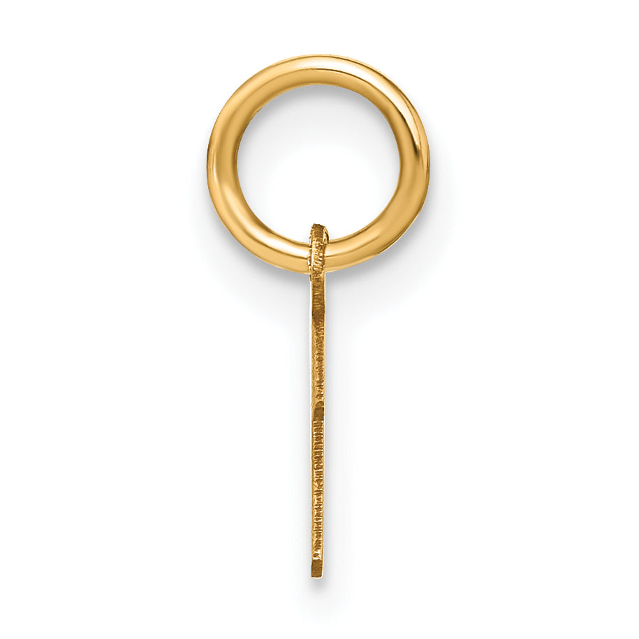 10KY Upper case Letter I Initial Charm Secondary image