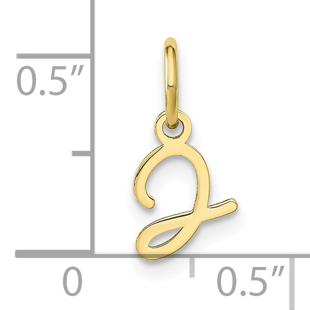 10KY Upper case Letter J Initial Charm