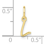 10KY Upper case Letter L Initial Charm