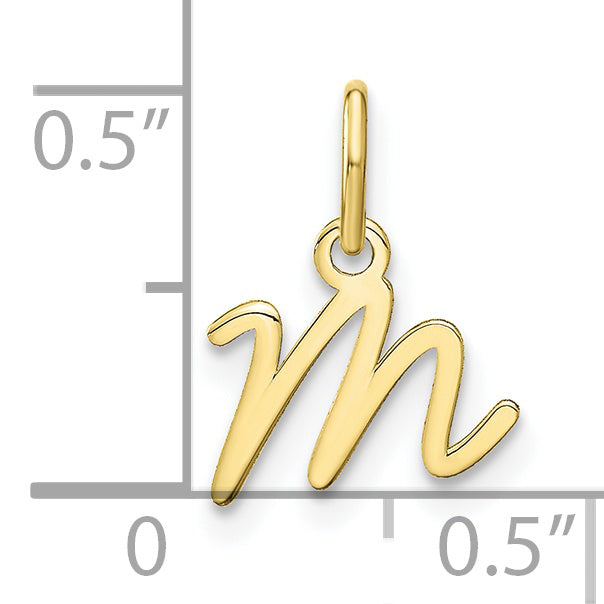 10KY Upper case Letter M Initial Charm