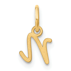 10KY Upper case Letter N Initial Charm