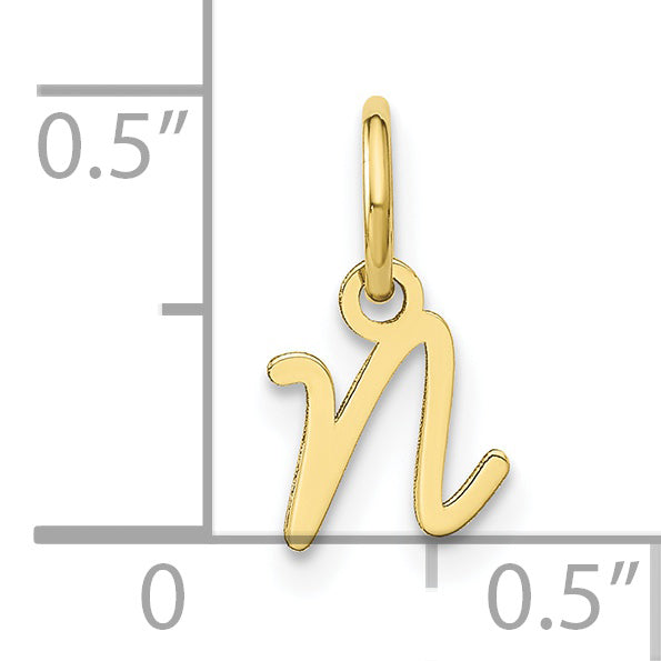 10KY Upper case Letter N Initial Charm