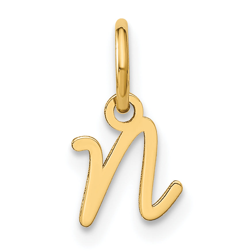 10KY Upper case Letter N Initial Charm