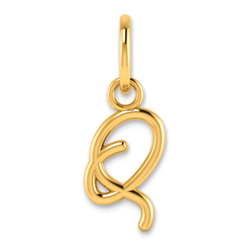 10KY Upper case Letter Q Initial Charm Main image