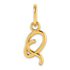 10KY Upper case Letter Q Initial Charm
