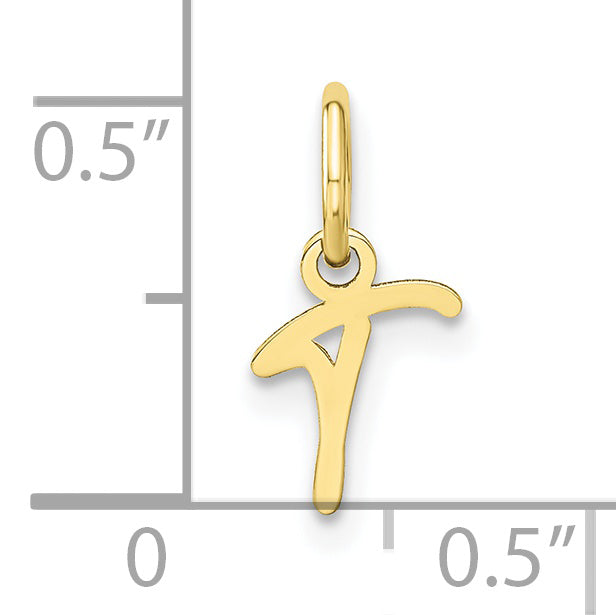 10KY Upper case Letter T Initial Charm