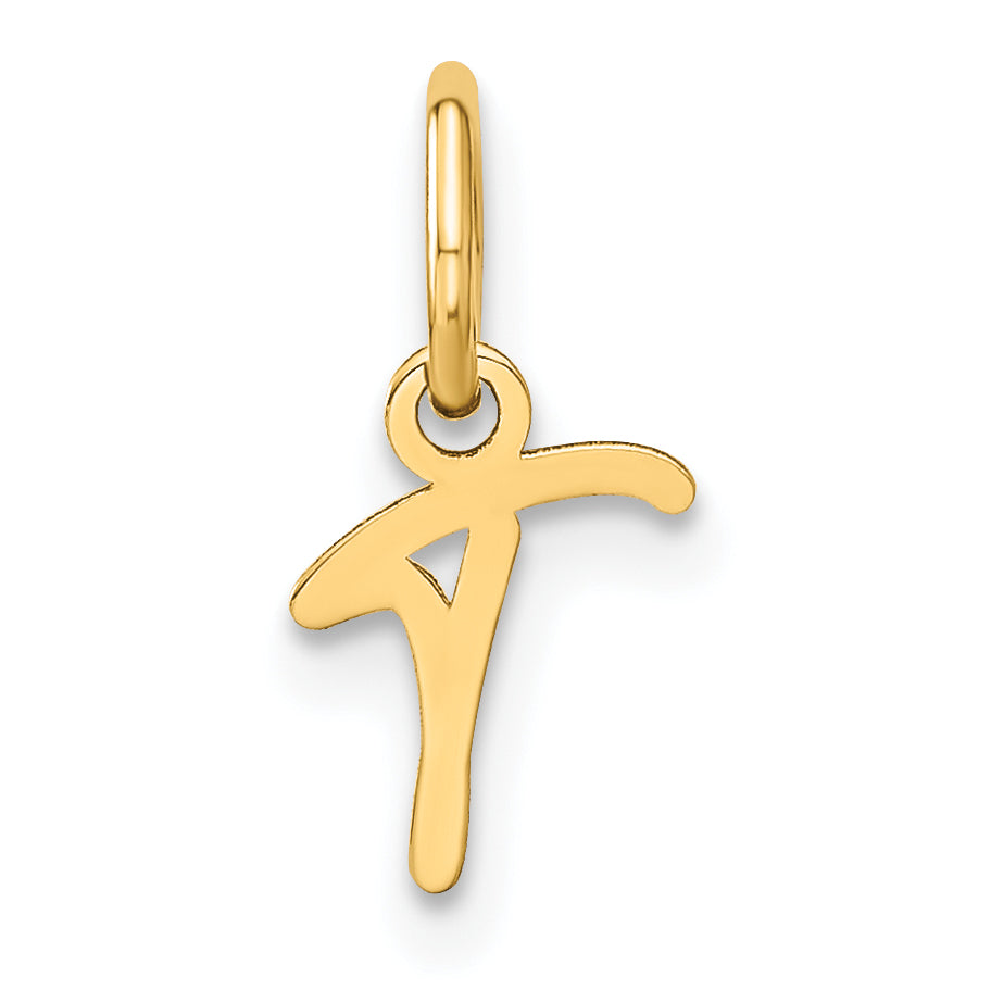 10KY Upper case Letter T Initial Charm Main image